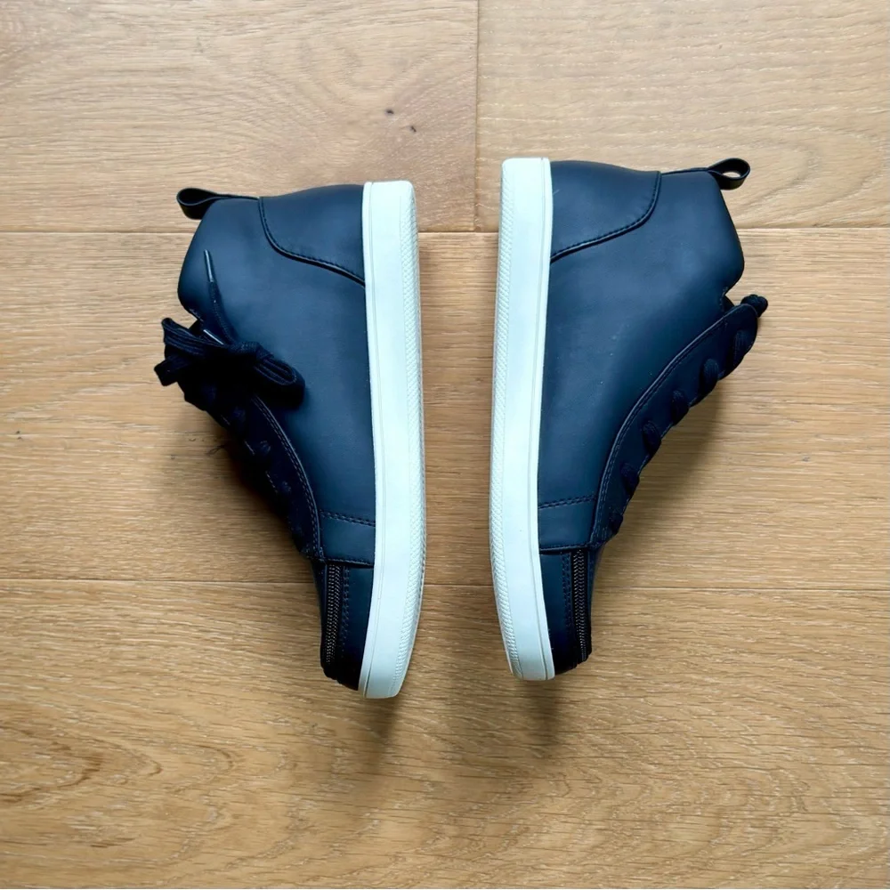 NWT Billy Footwear Sneakers Mid Top Black Easy On/Off Zipper Women’s 7.5 - Picture 5 of 14